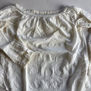Rag & Bone Women's XS‎ Long Sleeve Off the Shoulder Blouse Textured Side Buttons